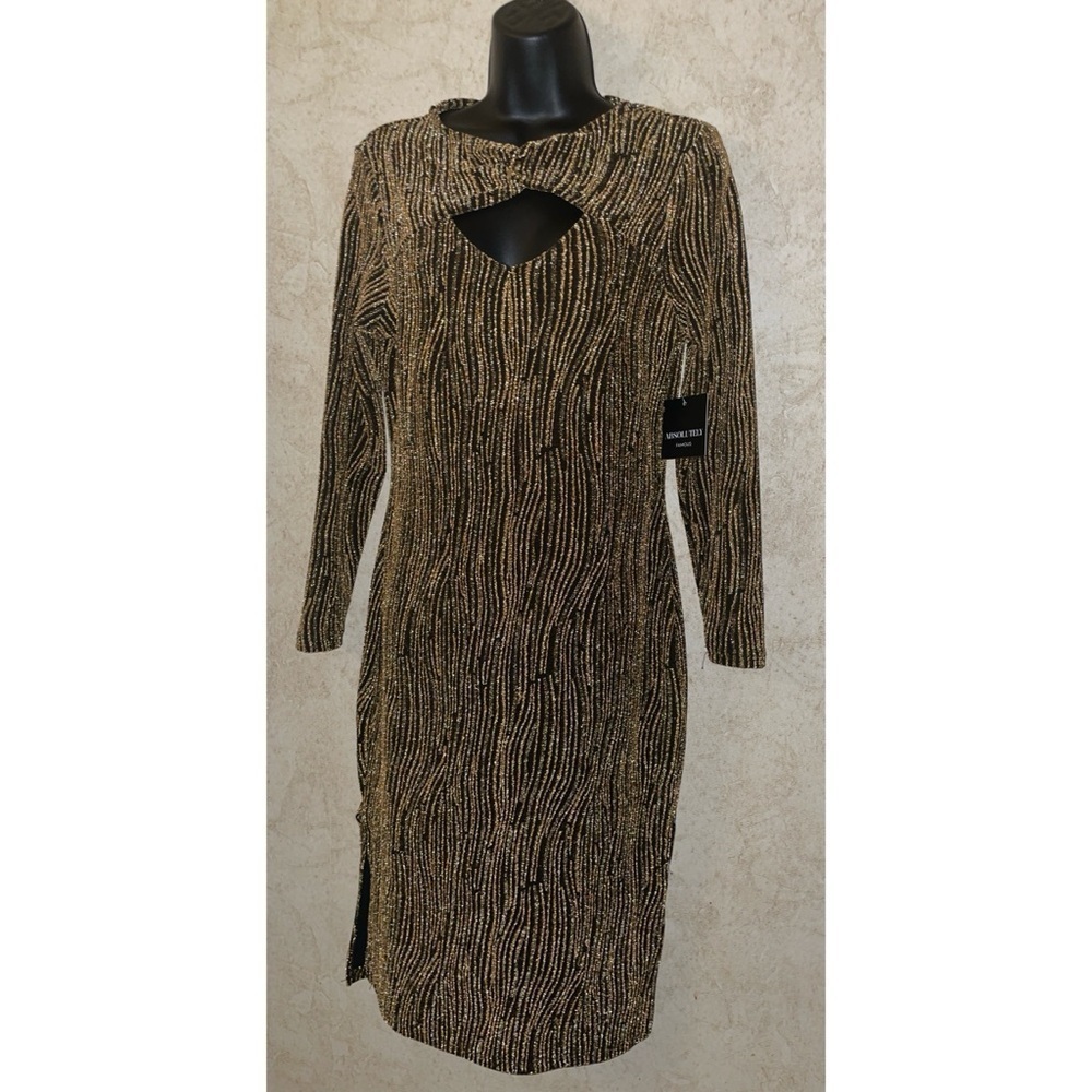 Absolutely Famous Black and Gold Dress New With Tag